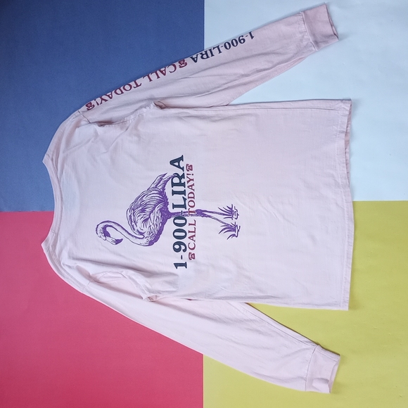 1-900-LIRA Flamingo Longsleeve Shirt Call Today